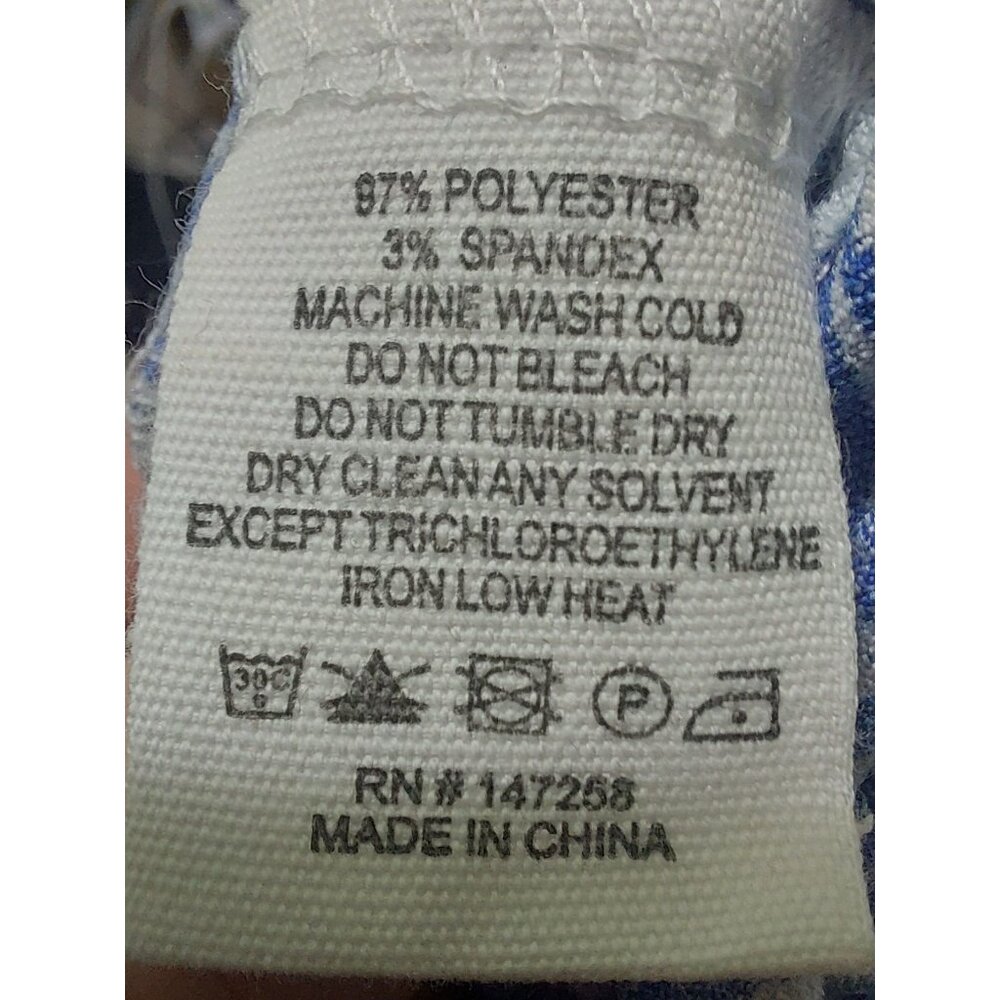 Simply Southern XL Blue Paisley Smocked Dress W/ Puffed Sleeves~Crisscross Back - Picture 8 of 10